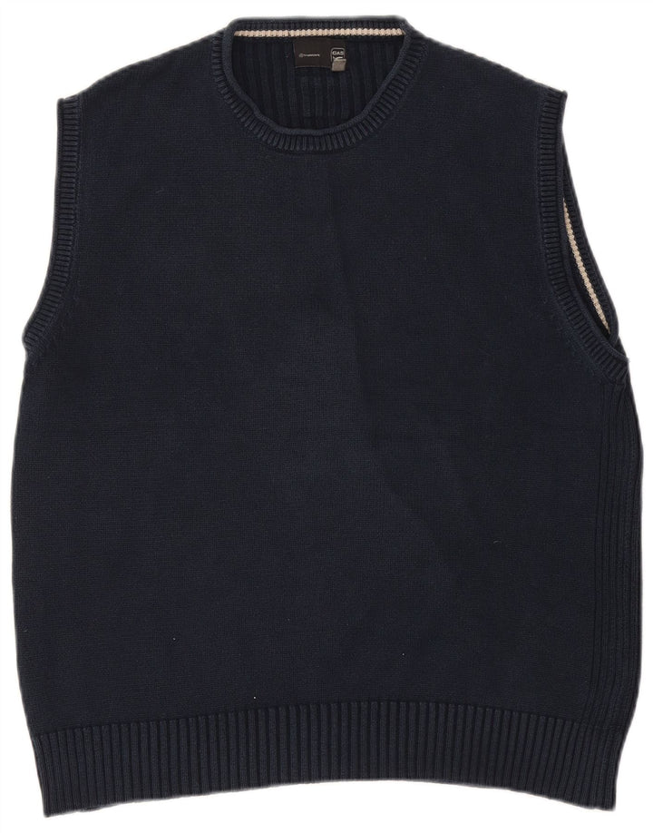 Canotta da uomo Gas 2XL in cotone blu navy