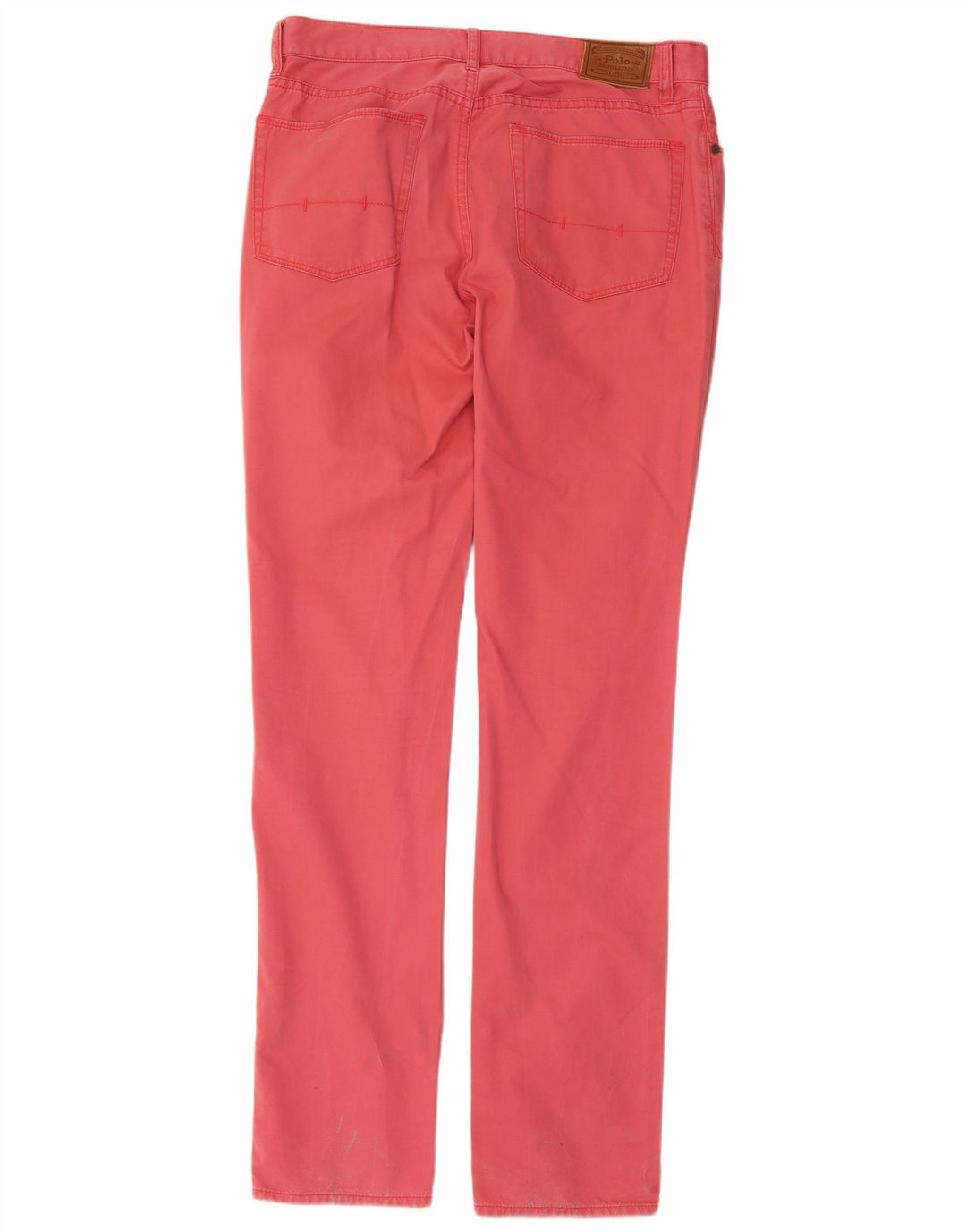POLO RALPH LAUREN Pantaloni chino slim da uomo W34 L34 Cotone rosso