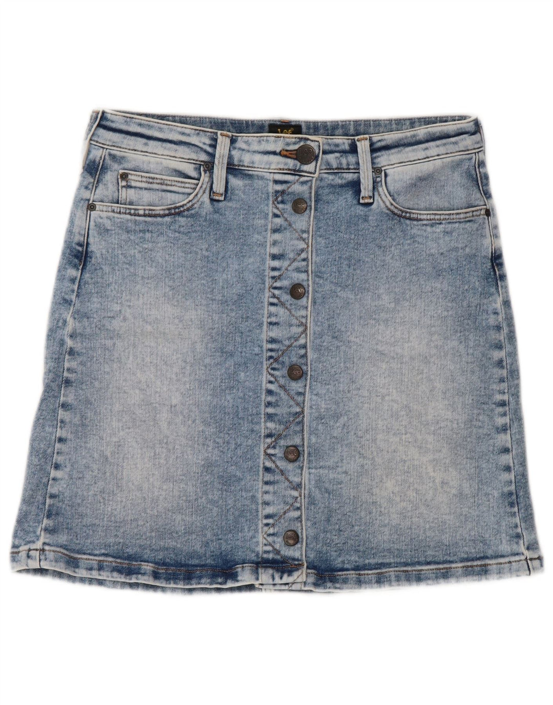 Gonna a trapezio in denim da donna LEE W29 in cotone blu medio