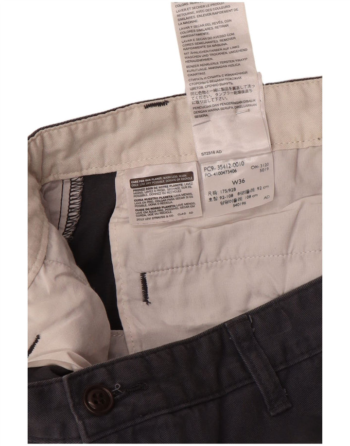 Pantaloncini chino da uomo Dockers W36 grandi in cotone grigio
