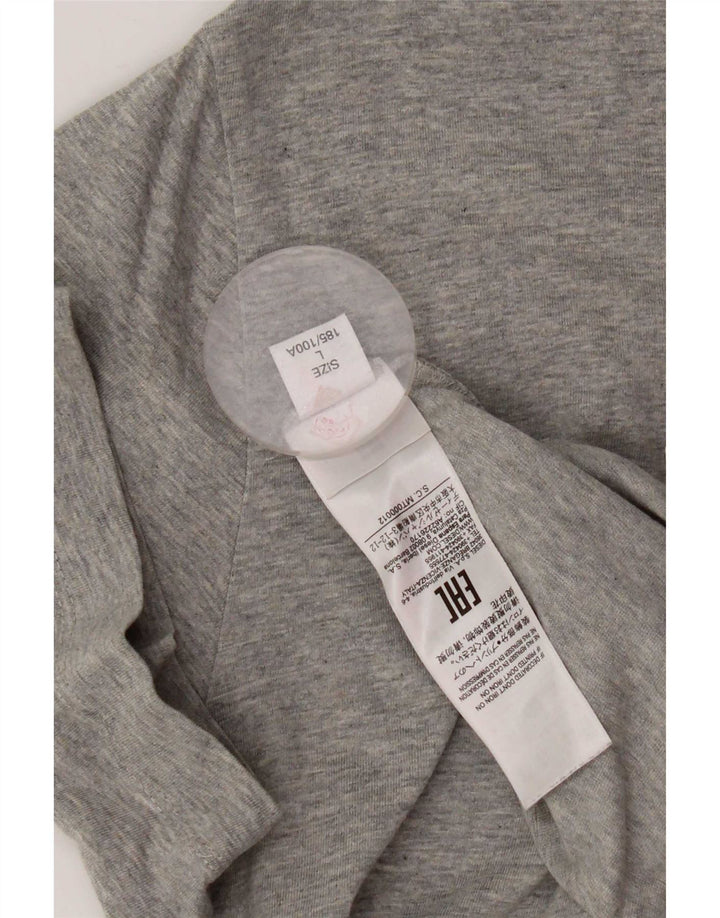 T-shirt grafica da uomo Diesel Top grande in cotone grigio