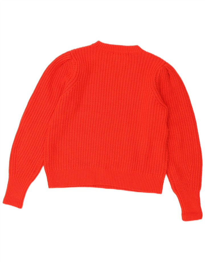 Maglione maglione girocollo da donna Marks & Spencer UK 14 Acrilico rosso medio