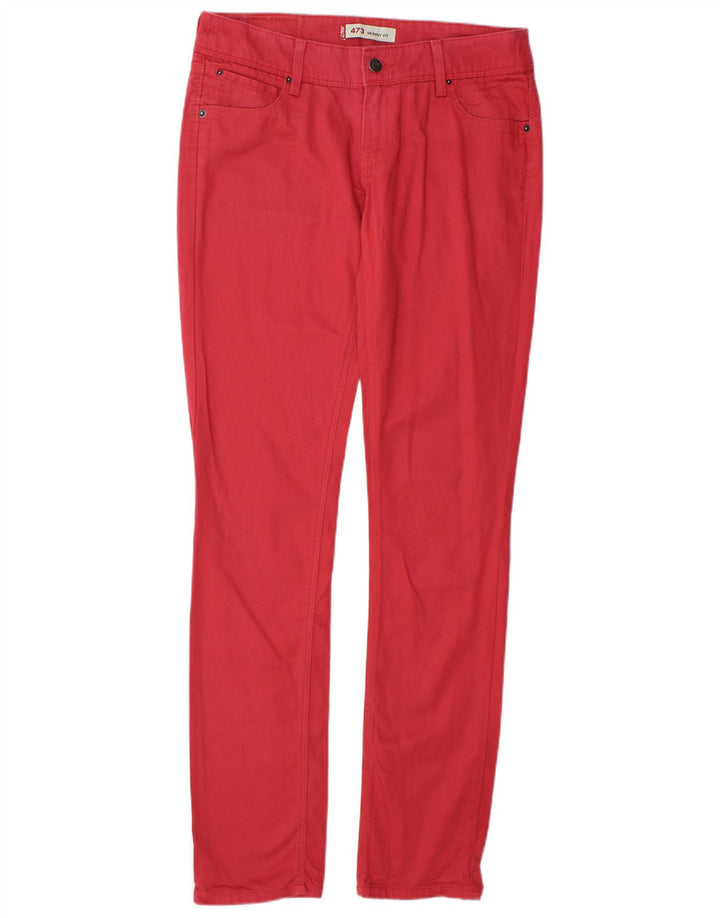 LEVI'S Donna 473 Pantaloni skinny casual W31 L34 Cotone rosso