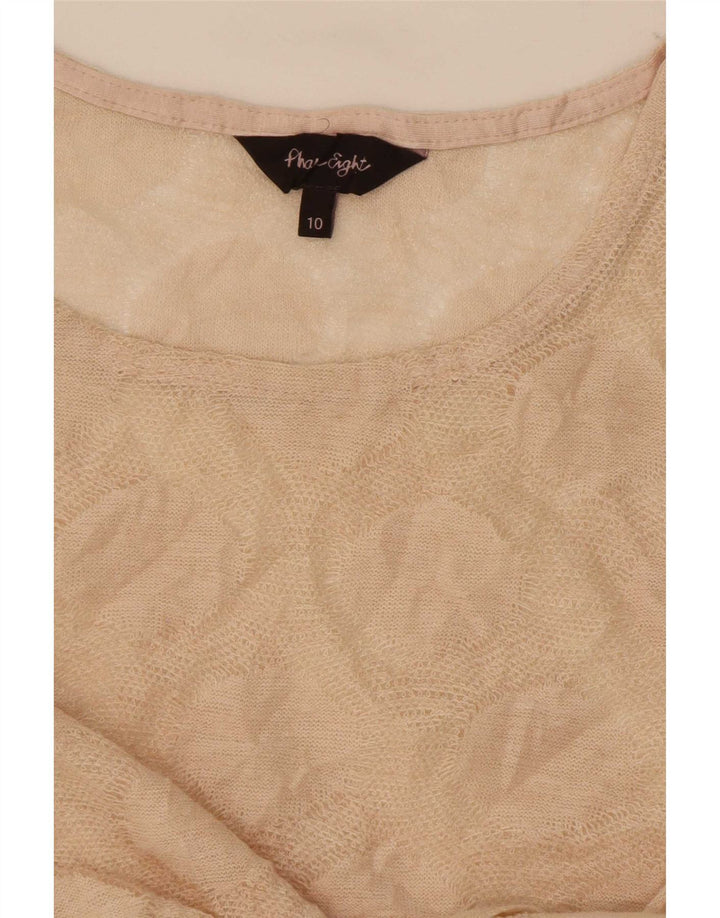 Top da donna Phase Eight manica 3/4 UK 10 piccolo Beige