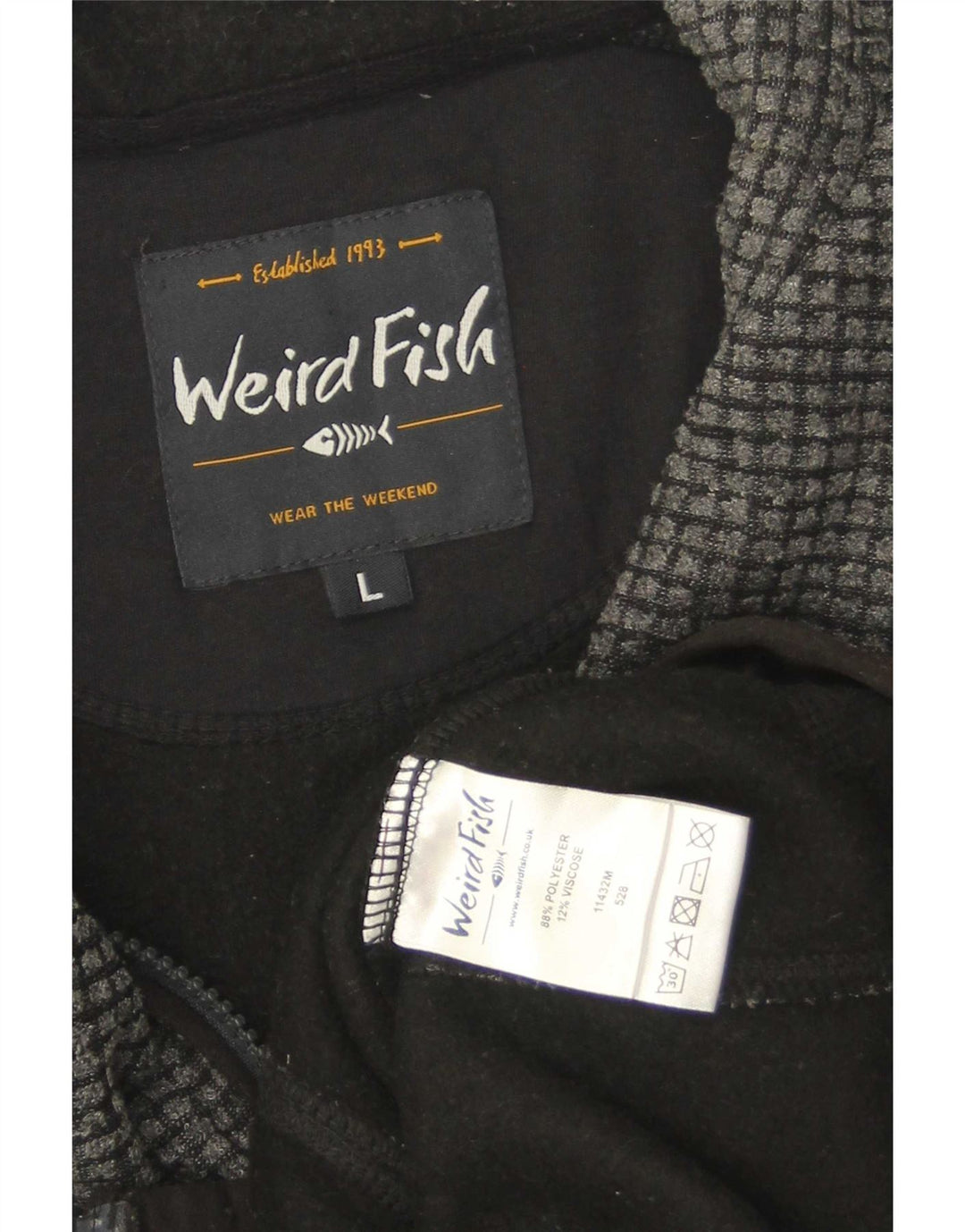 Giacca in pile da uomo Weird Fish UK 40 Large Poliestere grigio