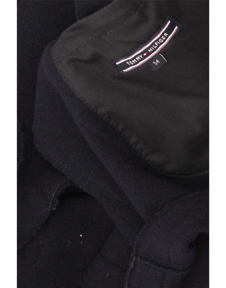 Giacca blazer a 3 bottoni da uomo Tommy Hilfiger IT 54 2XL Lana blu navy