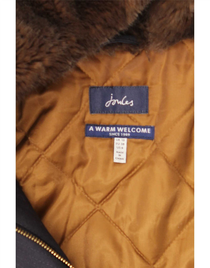Giacca Parka con cappuccio da donna Jules UK 10 piccola in cotone blu navy