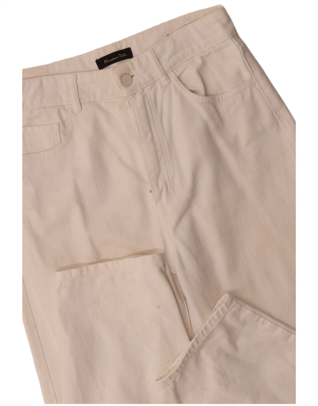 MASSIMO DUTTI Jeans affusolati a vita alta da donna EU 36 XS W26 L28 Bianco