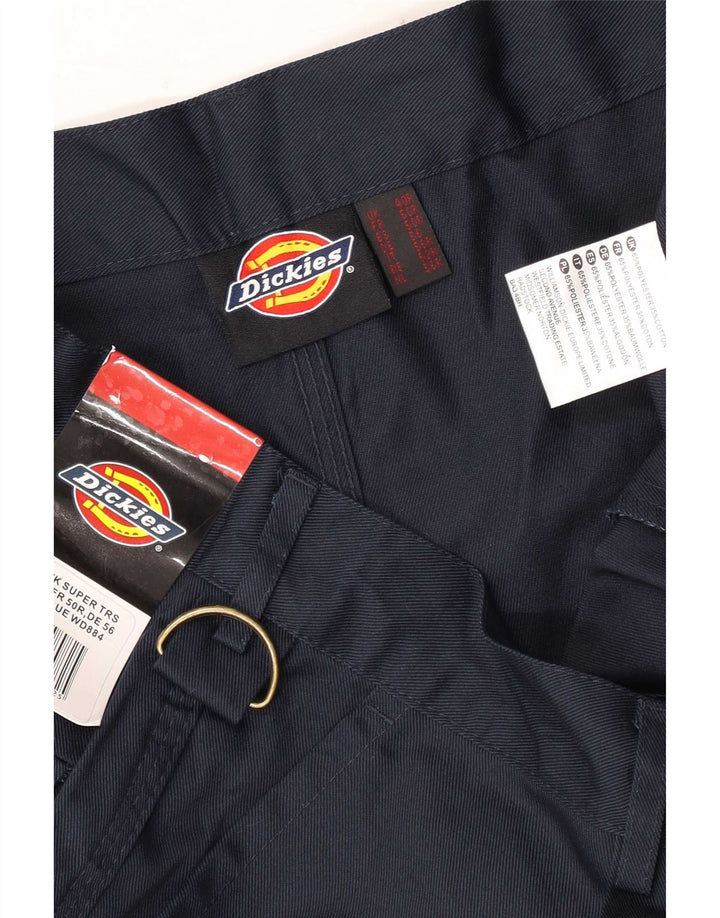 Pantaloni cargo dritti da uomo Dickies W40 L31 poliestere blu navy