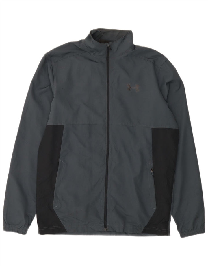 Giacca da ginnastica da uomo UNDER ARMOUR Heat Gear Top in poliestere grigio medio