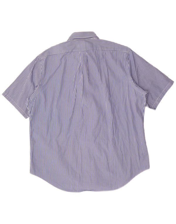 Polo Ralph Lauren Camicia a maniche corte da uomo XL in cotone a righe blu