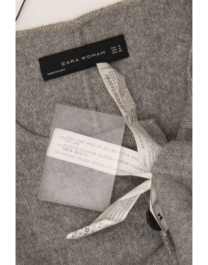 Cappotto doppiopetto da donna Zara UK 14 Lana grigio medio