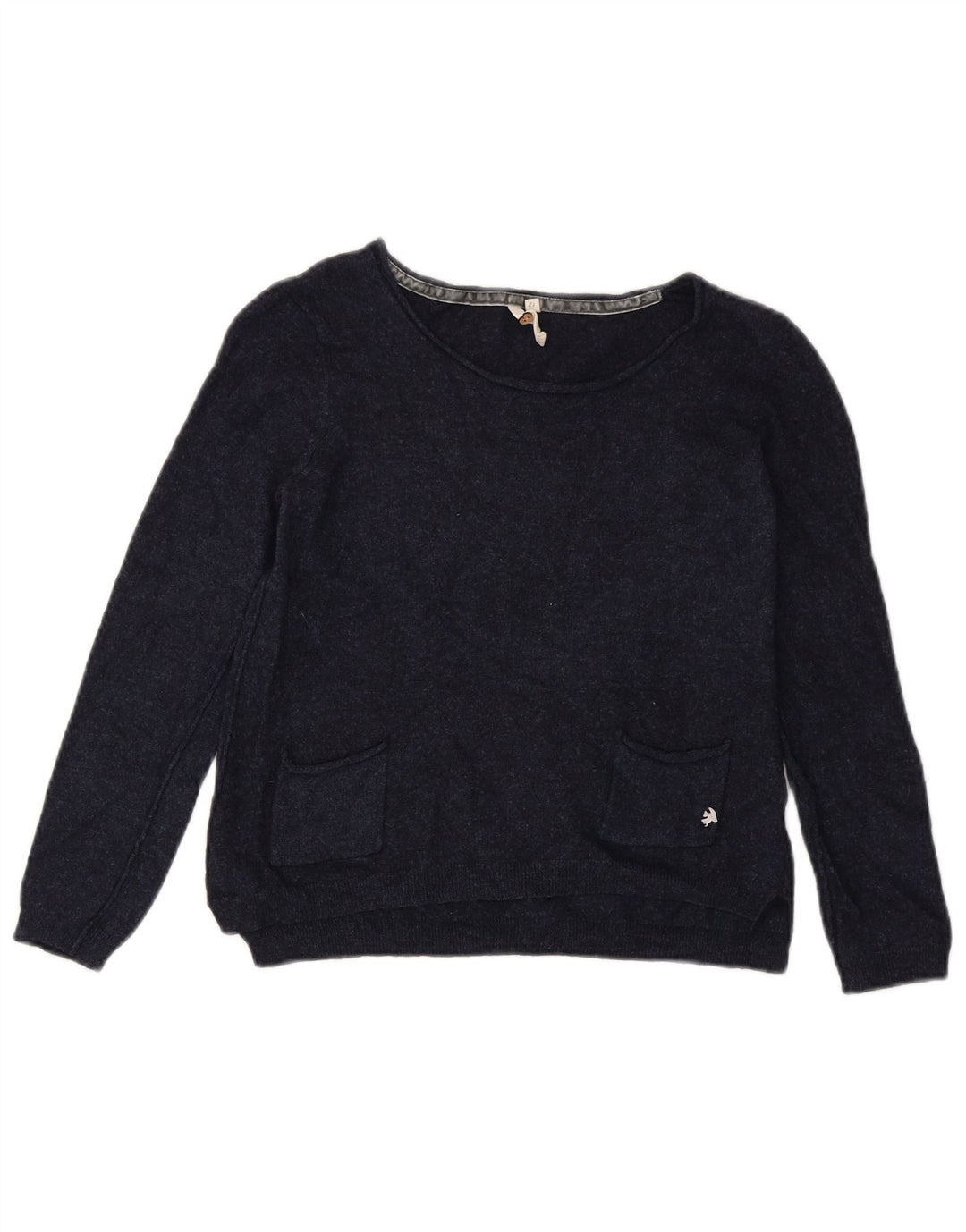 Maglione corto con scollo a barca da donna di White Stuff UK 12 Blu navy medio