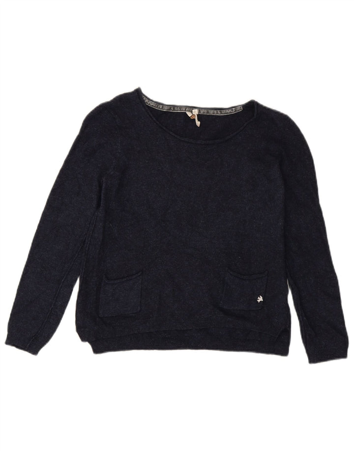 Maglione corto con scollo a barca da donna di White Stuff UK 12 Blu navy medio