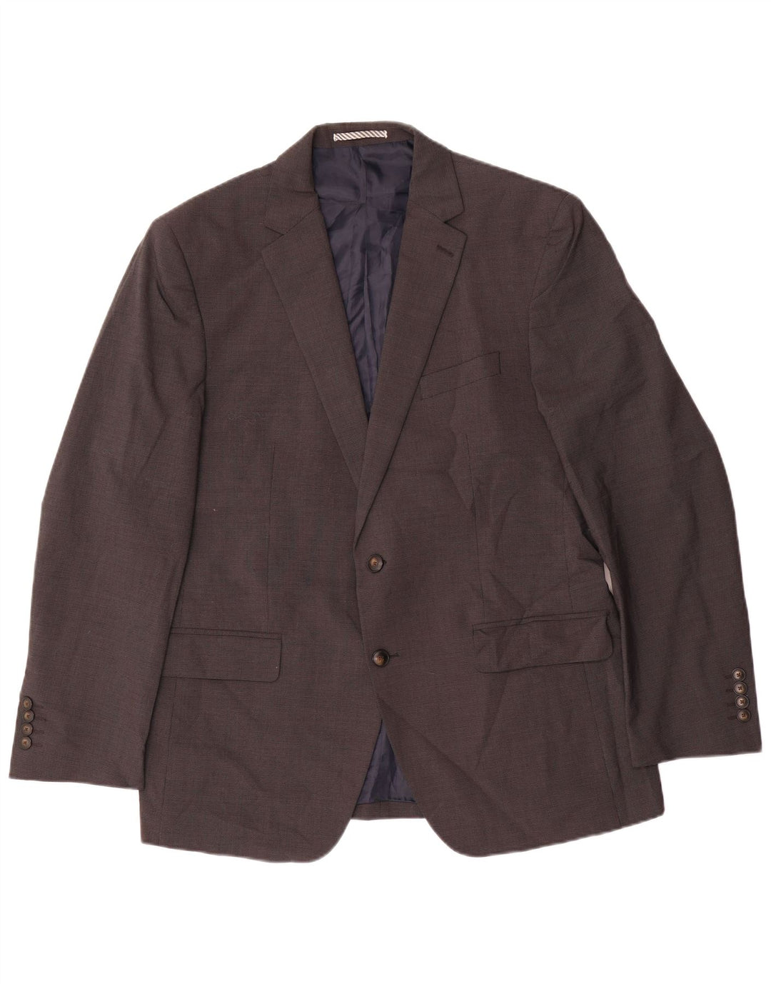 MARKS & SPENCER Giacca blazer da uomo vestibilità regolare a 2 bottoni UK 42 XL Marrone