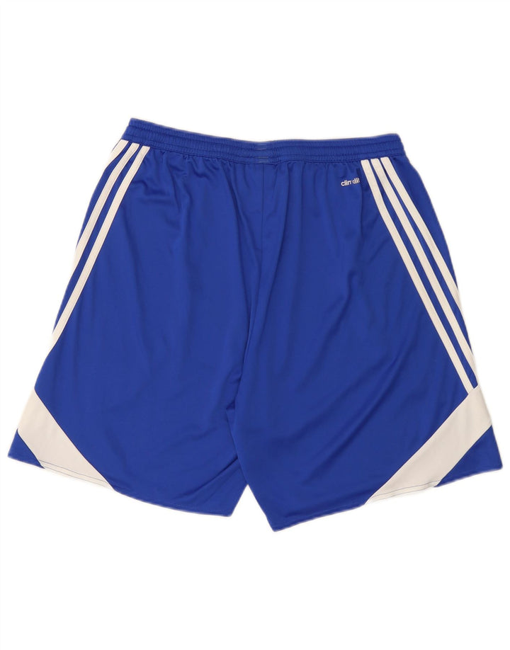 Pantaloncini sportivi Adidas Climalite da uomo, grandi, in poliestere color block blu