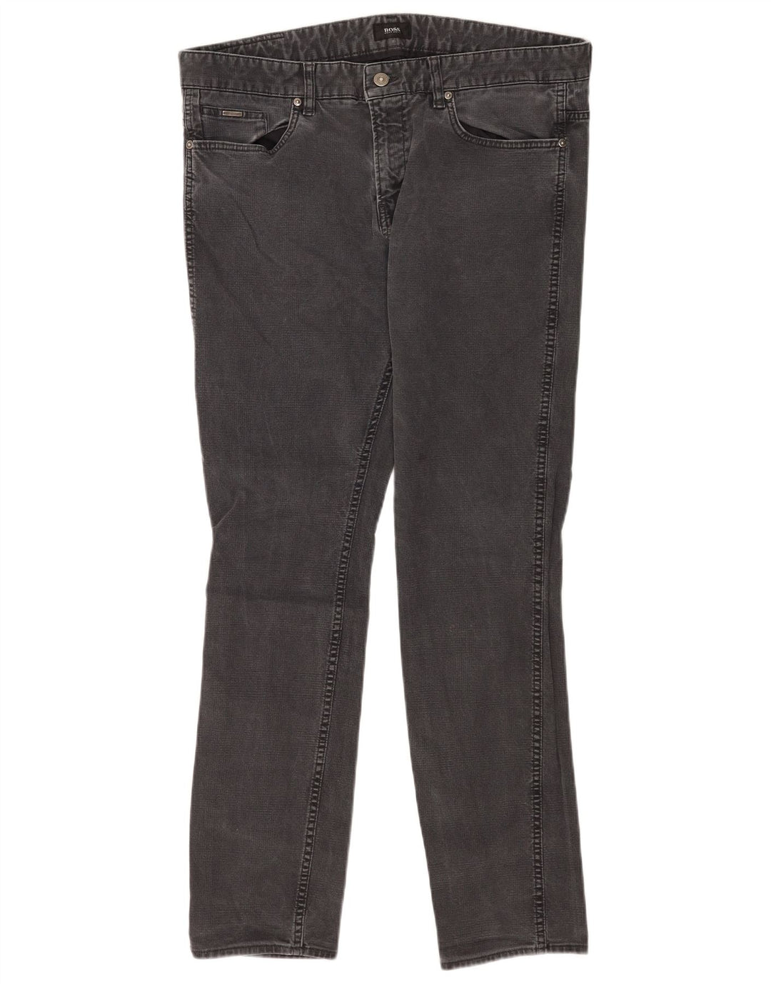 Jeans slim da uomo Hugo Boss W36 L32 cotone grigio