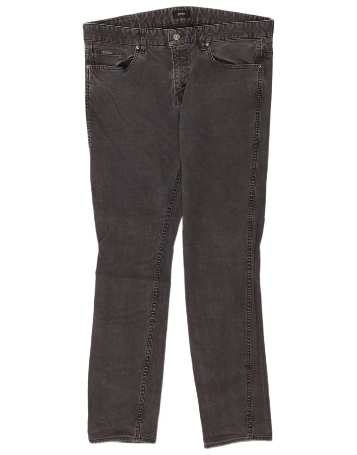 Jeans slim da uomo Hugo Boss W36 L32 cotone grigio