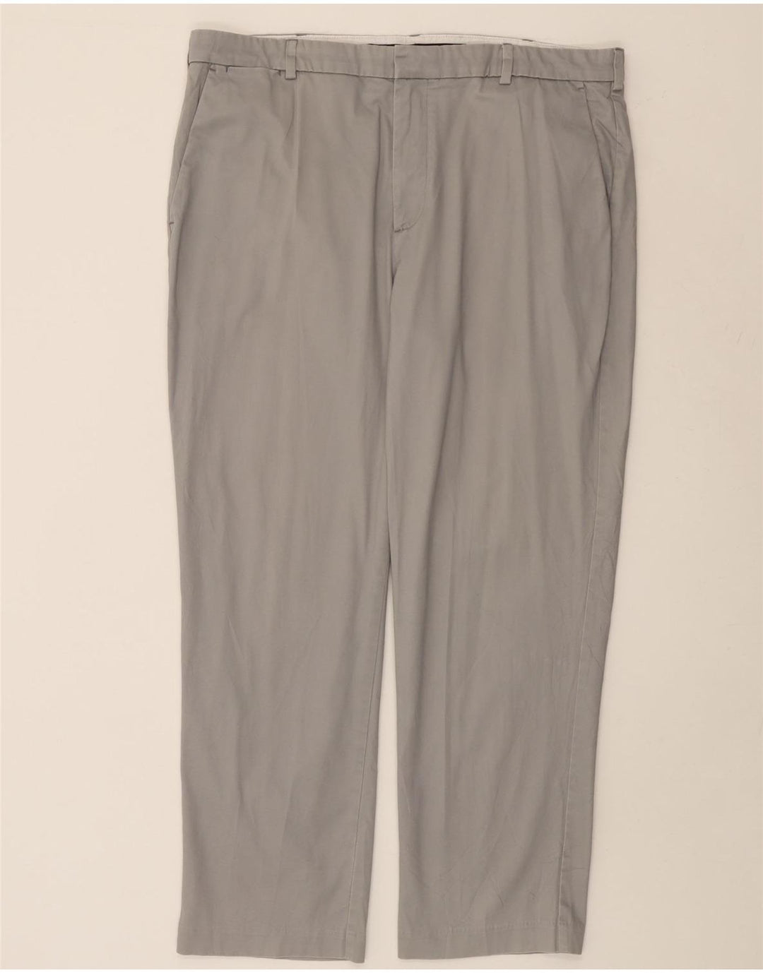 Pantaloni chino dritti da uomo IZOD W38 L30 in cotone grigio