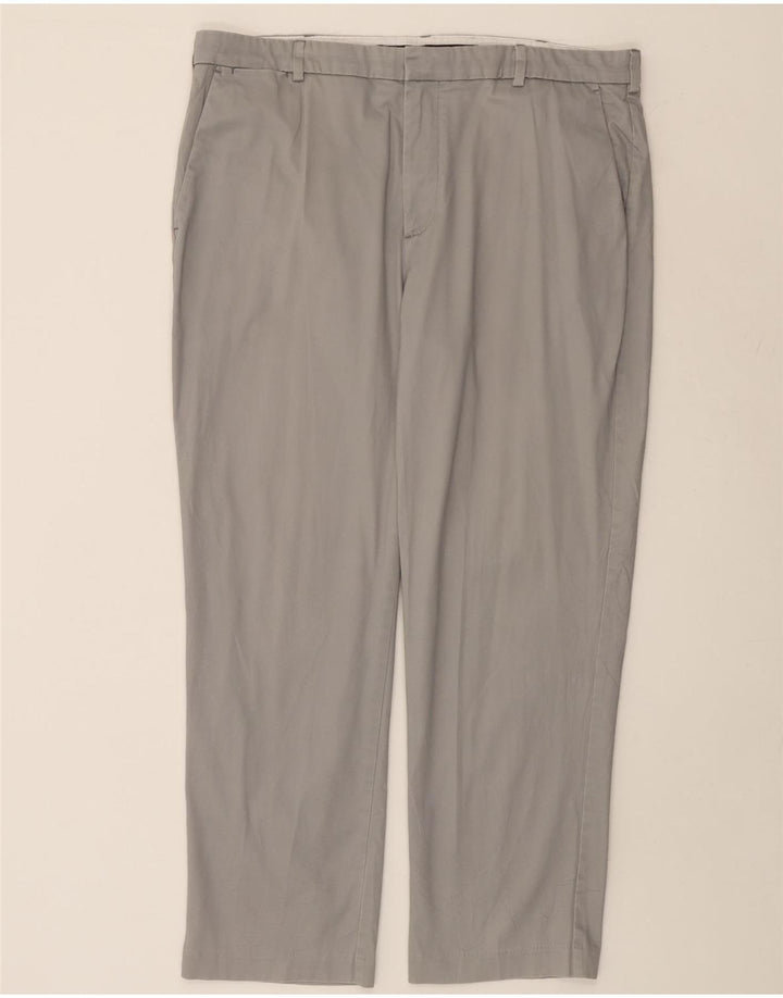 Pantaloni chino dritti da uomo IZOD W38 L30 in cotone grigio