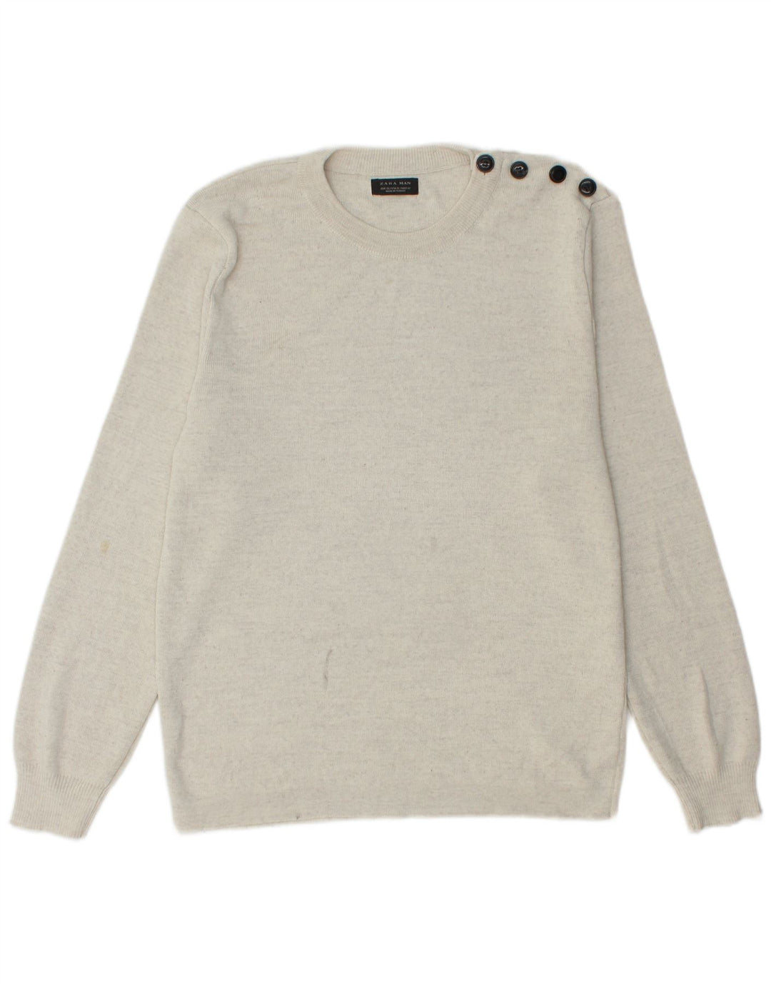 Maglione maglione girocollo da uomo Zara XL grigio