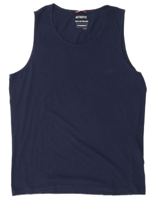 Canotta da uomo Carrera grande in cotone blu navy