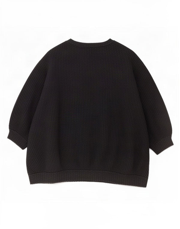Maglione da donna oversize con scollo a barca e maniche a 3/4 Cos UK 16 grande nero