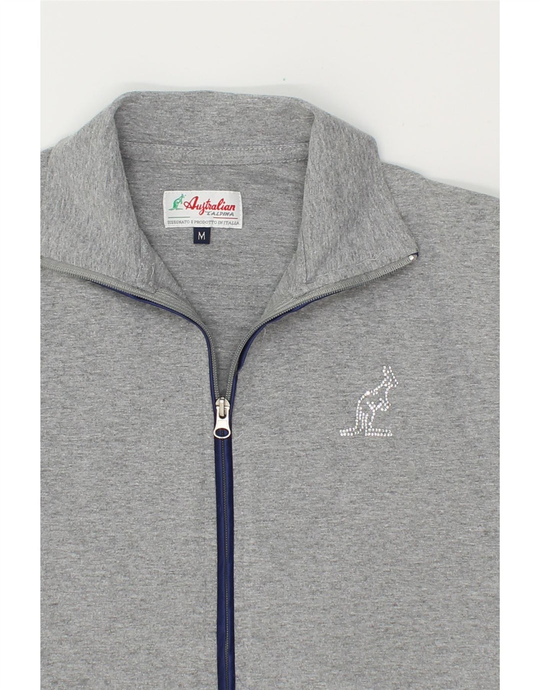AUSTRALIAN L'ALPINA Womens Tracksuit Top Jacket UK 12 Medium Grey Cotton Vintage AUSTRALIAN L'ALPINA and Second-Hand AUSTRALIAN L'ALPINA from Messina Hembry 