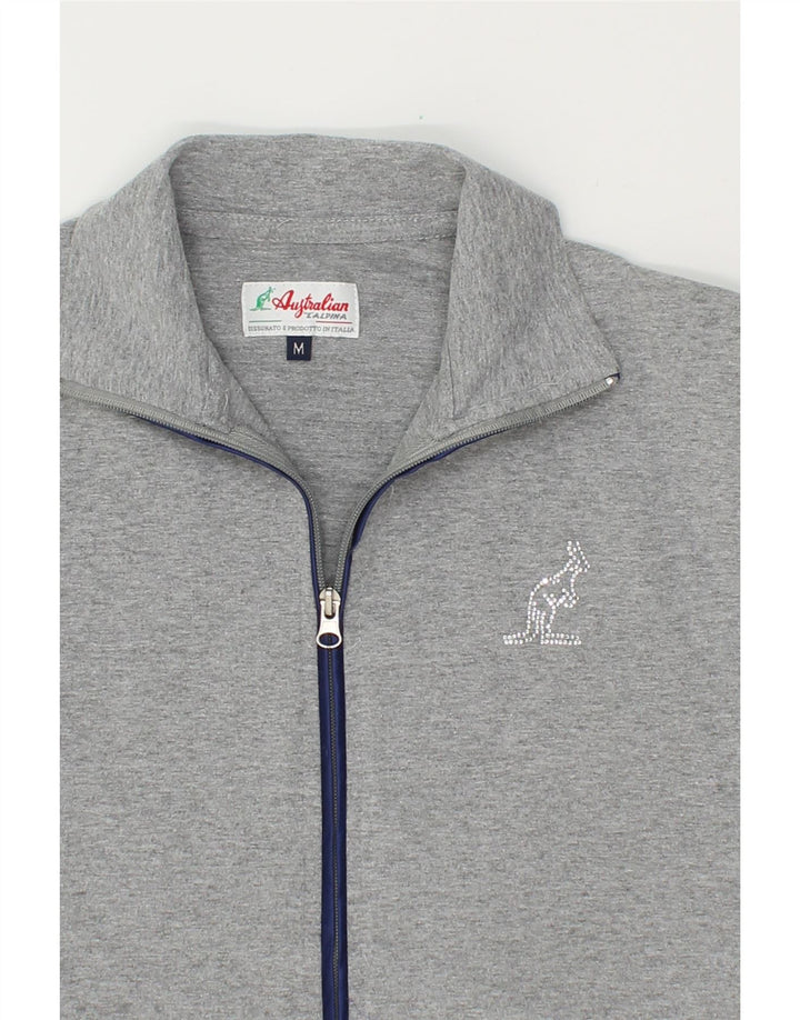 AUSTRALIAN L'ALPINA Womens Tracksuit Top Jacket UK 12 Medium Grey Cotton Vintage AUSTRALIAN L'ALPINA and Second-Hand AUSTRALIAN L'ALPINA from Messina Hembry 
