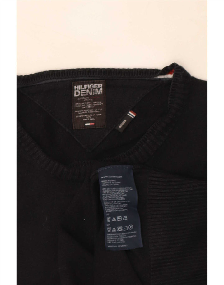 Maglione maglione girocollo da uomo Tommy Hilfiger cotone nero medio