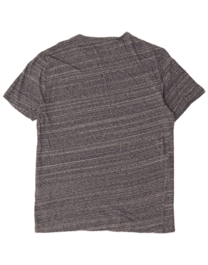 T-shirt da uomo Reiss Top in cotone a righe grigio medio