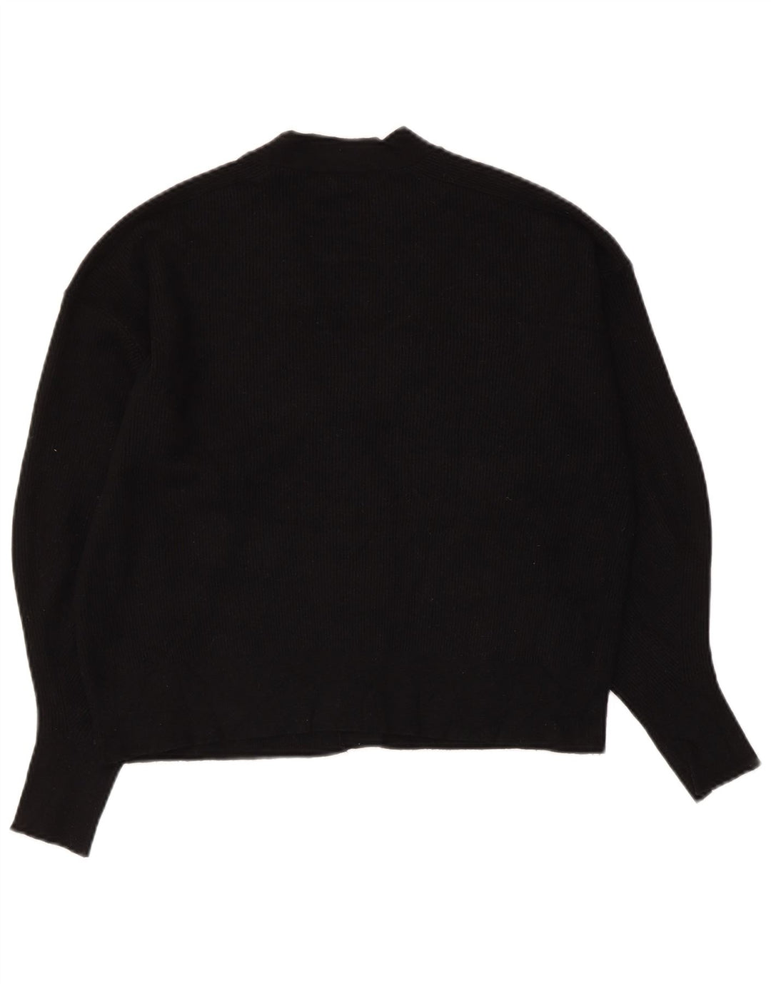 Maglione cardigan corto da donna ZARA UK 14 viscosa nera media