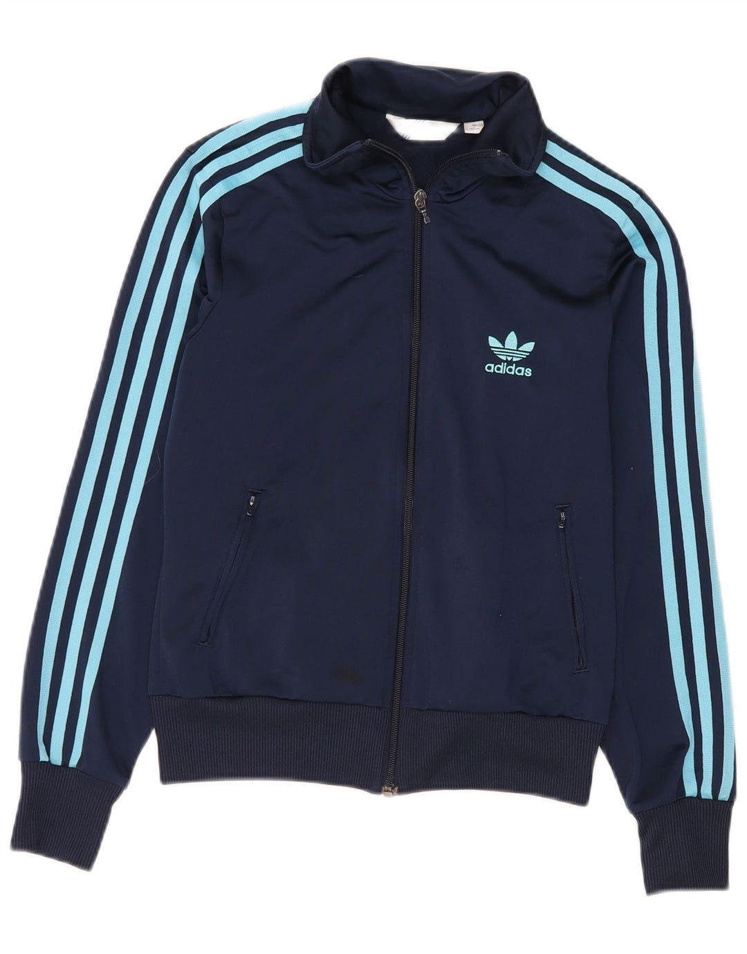 Giacca da ginnastica grafica da donna Adidas EU 38 media blu navy poliestere
