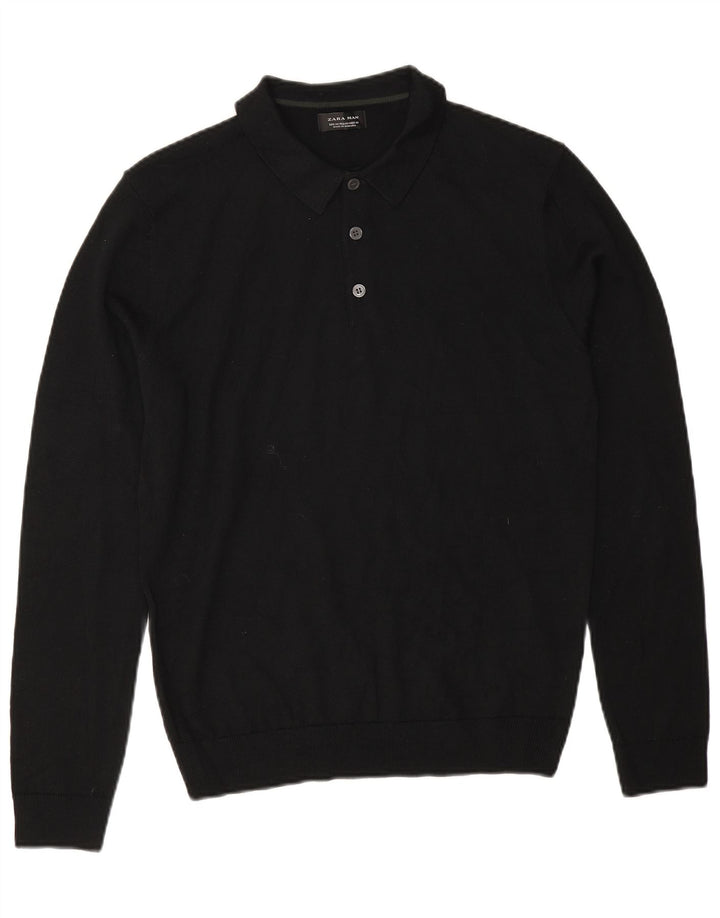 Maglione Zara da uomo con collo alto, colore nero medio