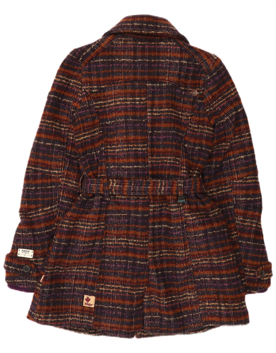 Soprabito da donna KHUJO UK 10 piccolo poliestere a quadri multicolore