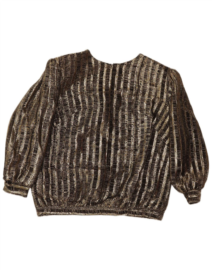 Set gonna vintage da donna in 2 pezzi UK 14 medio W29 a righe marroni