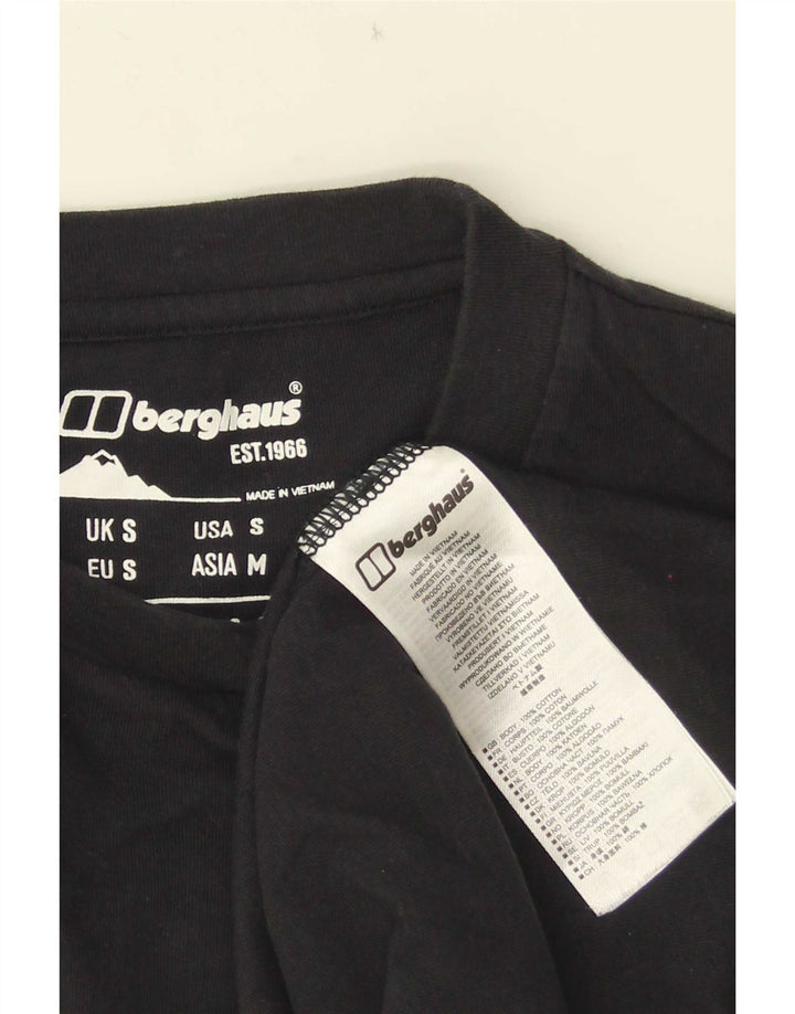T-shirt grafica da uomo Berghaus Top piccola in cotone nero