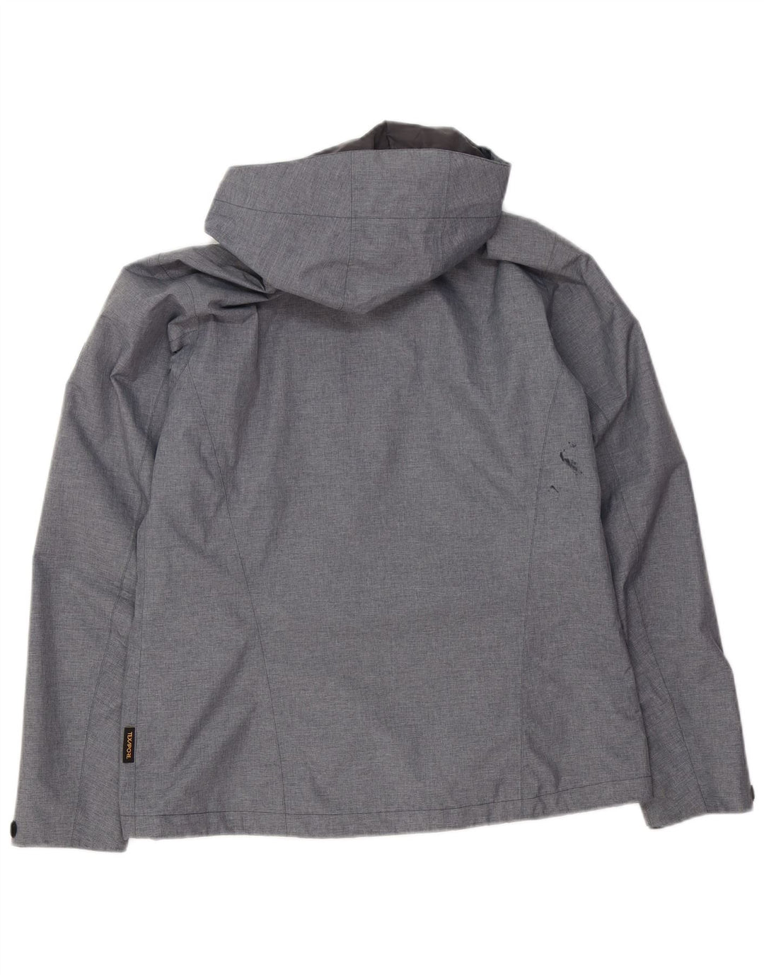 JACK WOLFSKIN Giacca impermeabile con cappuccio da donna UK 12 Poliestere grigio medio