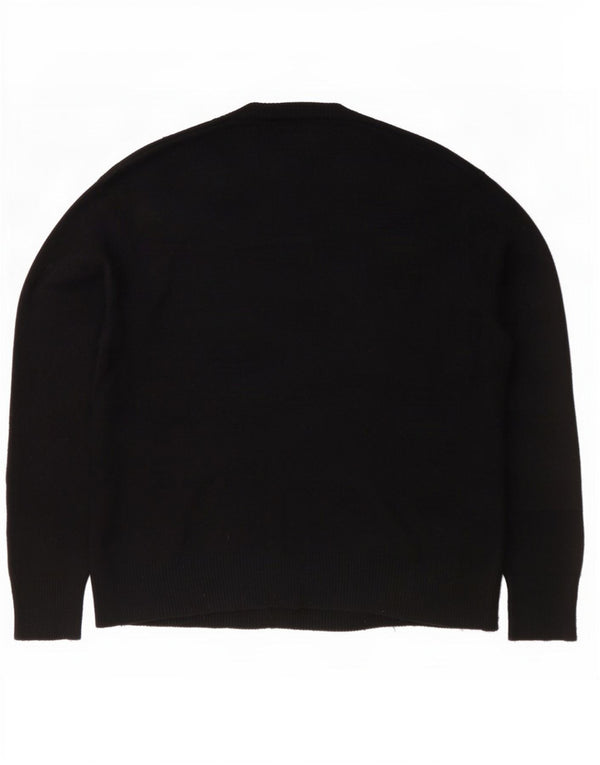 Maglione girocollo da uomo ampio e vestibilità ampia di All Saints, piccolo in lana screziata nera