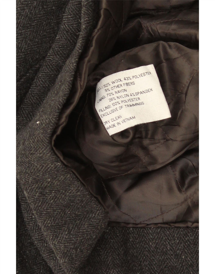 CALVIN KLEIN Cappotto da uomo UK 40 Large Grigio Lana