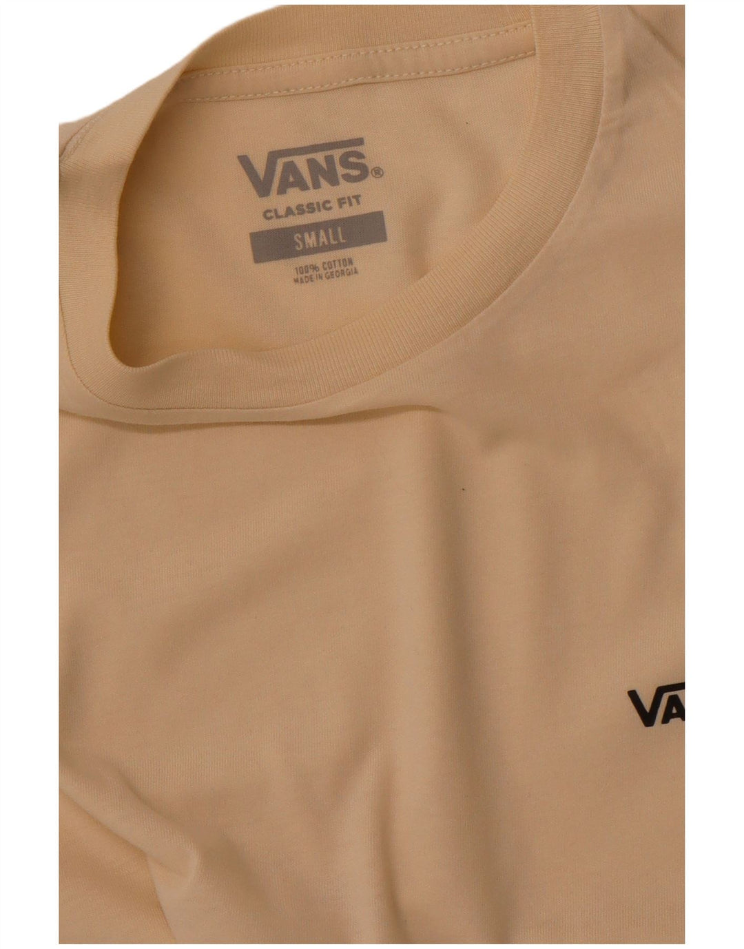 T-shirt da uomo con vestibilità classica VANS, piccola, in cotone beige