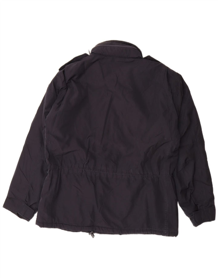 Giacca militare con cappuccio da uomo Alberto Aspesi UK 40 Large Poliestere blu navy