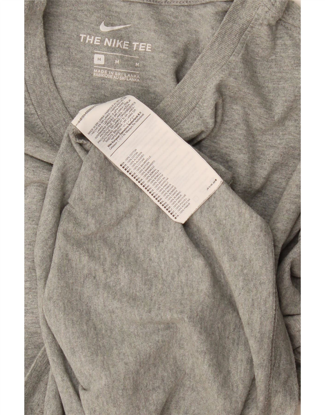 T-shirt Nike The Tee da uomo in cotone grigio medio