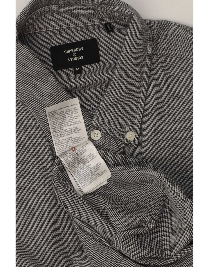 Camicia da uomo Superdry in cotone grigio medio