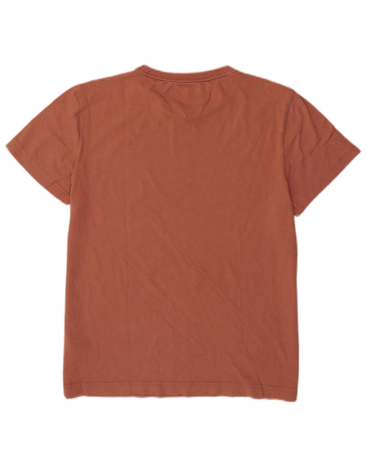 T-shirt da uomo Tommy Hilfiger Top in cotone marrone medio