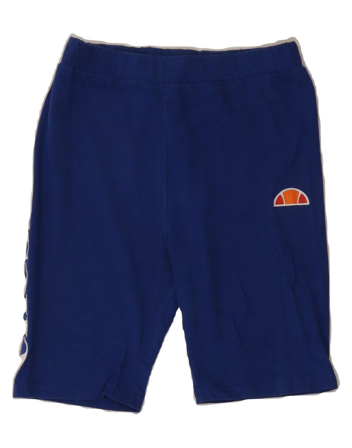 ELLESSE Womens Graphic Sport Shorts UK 10 Small Blue Vintage Ellesse and Second-Hand Ellesse from Messina Hembry 