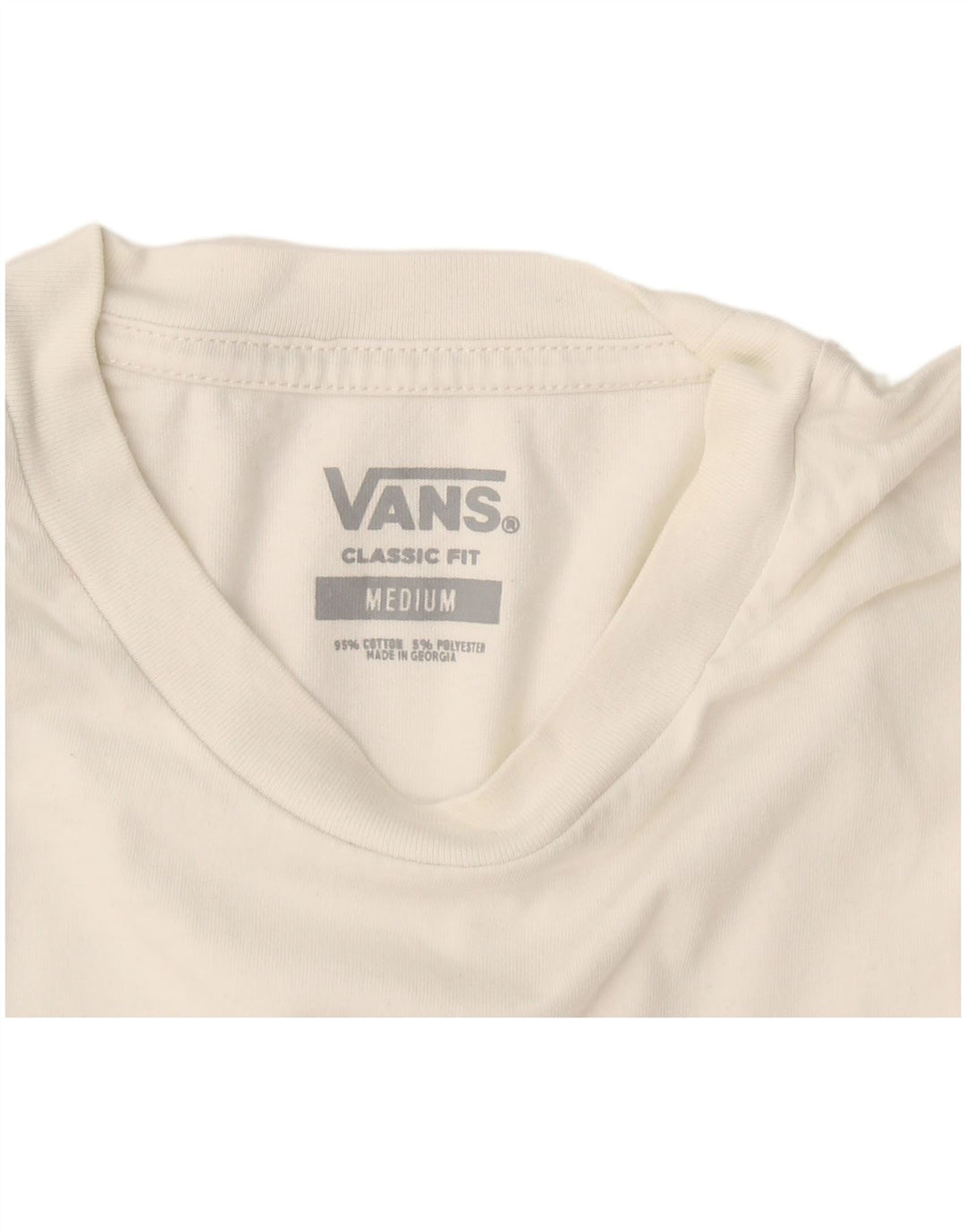 T-shirt da uomo Vans Classic Fit, maglietta in cotone color block bianco medio