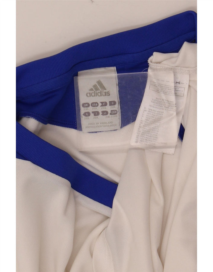 T-shirt ADIDAS da uomo Climalite Top 2XL Poliestere color block bianco