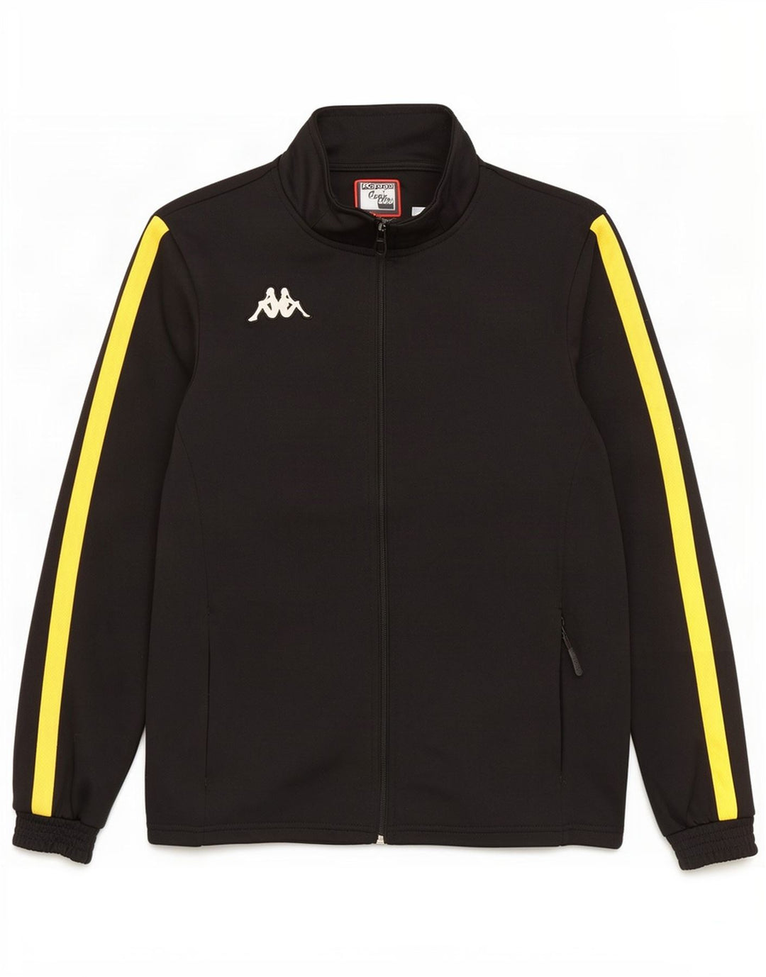 Giacca da tuta da uomo Kappa in poliestere color block medio nero
