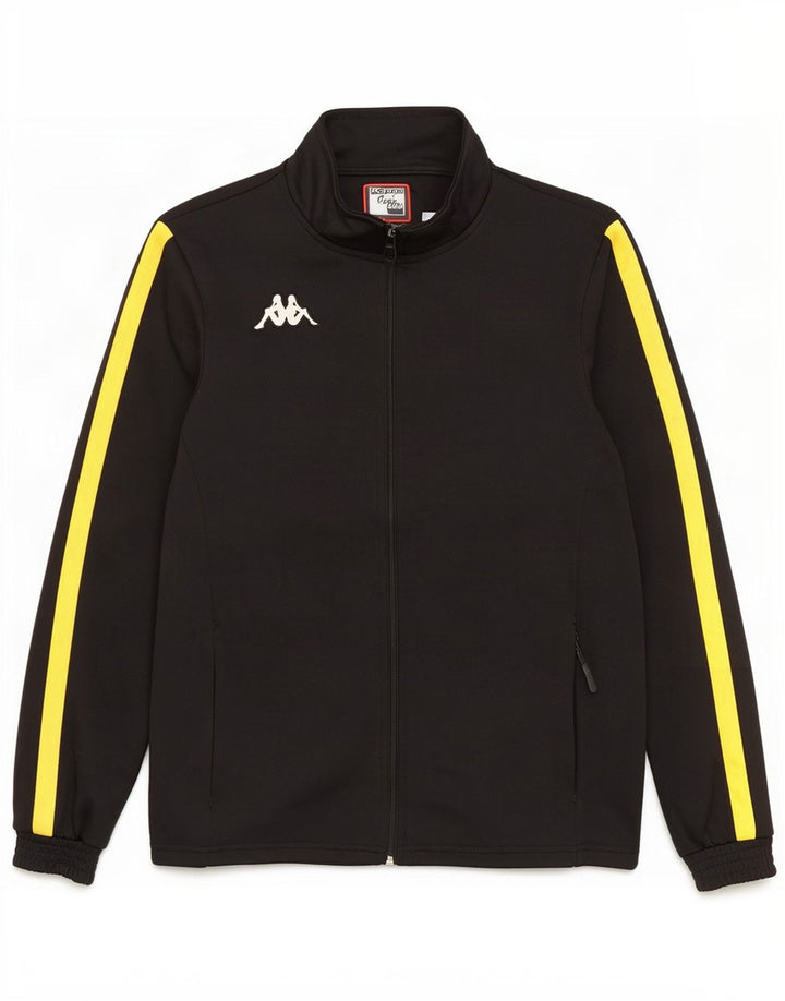 Giacca da tuta da uomo Kappa in poliestere color block medio nero